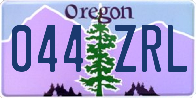 OR license plate 044ZRL