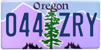 OR license plate 044ZRY