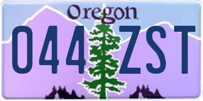 OR license plate 044ZST