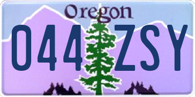 OR license plate 044ZSY