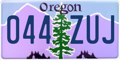 OR license plate 044ZUJ