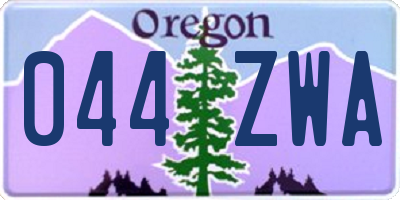 OR license plate 044ZWA