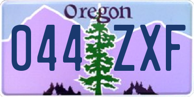 OR license plate 044ZXF