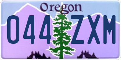 OR license plate 044ZXM