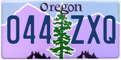 OR license plate 044ZXQ