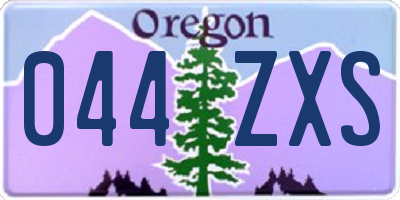 OR license plate 044ZXS