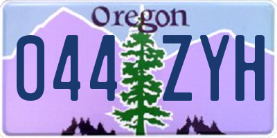 OR license plate 044ZYH