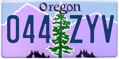 OR license plate 044ZYV
