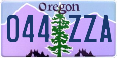 OR license plate 044ZZA