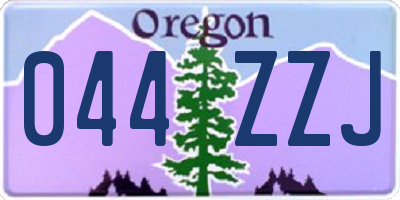 OR license plate 044ZZJ