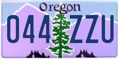 OR license plate 044ZZU