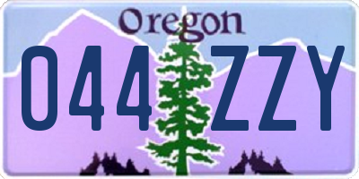 OR license plate 044ZZY