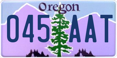 OR license plate 045AAT