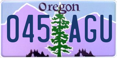 OR license plate 045AGU