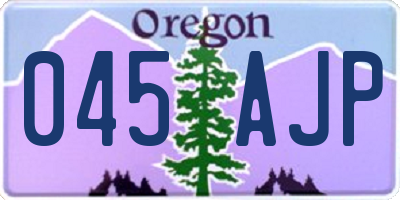 OR license plate 045AJP