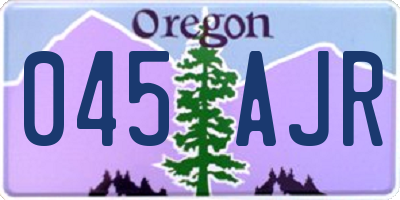 OR license plate 045AJR
