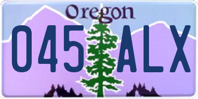 OR license plate 045ALX