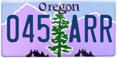 OR license plate 045ARR