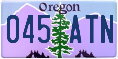 OR license plate 045ATN