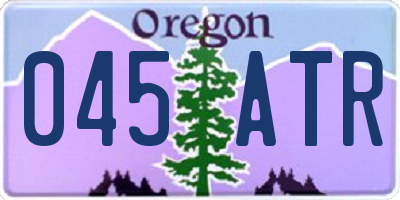 OR license plate 045ATR