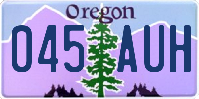 OR license plate 045AUH
