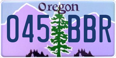 OR license plate 045BBR