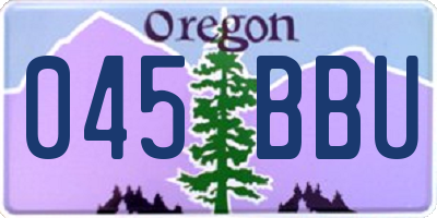 OR license plate 045BBU