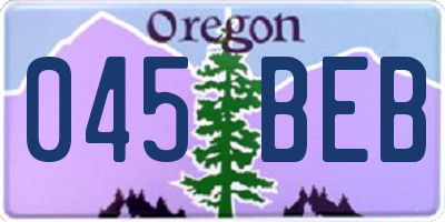 OR license plate 045BEB