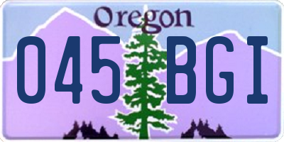 OR license plate 045BGI