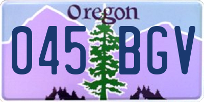 OR license plate 045BGV