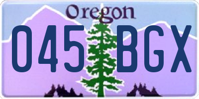 OR license plate 045BGX