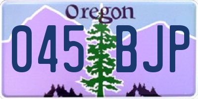 OR license plate 045BJP