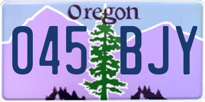 OR license plate 045BJY