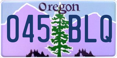 OR license plate 045BLQ