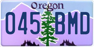 OR license plate 045BMD