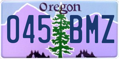 OR license plate 045BMZ