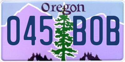 OR license plate 045BOB
