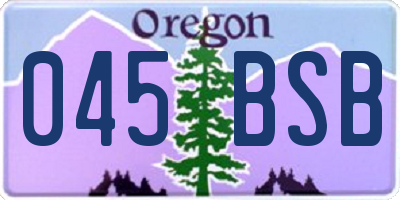 OR license plate 045BSB