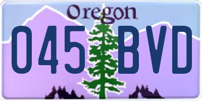 OR license plate 045BVD