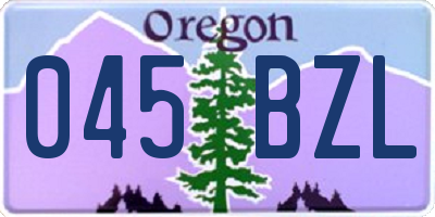 OR license plate 045BZL