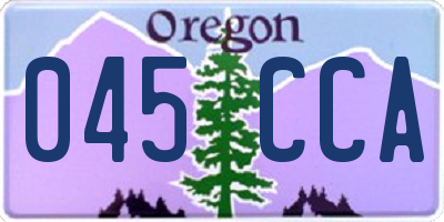 OR license plate 045CCA