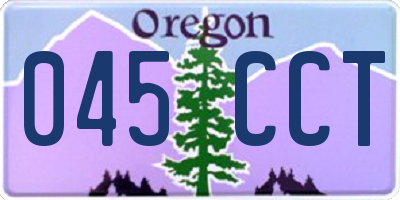 OR license plate 045CCT
