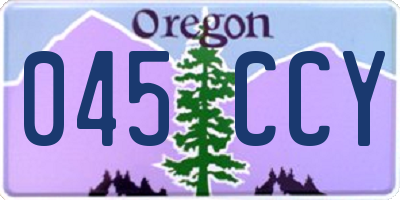 OR license plate 045CCY
