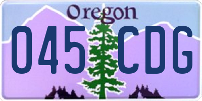 OR license plate 045CDG