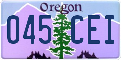 OR license plate 045CEI