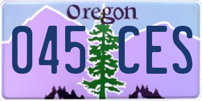 OR license plate 045CES