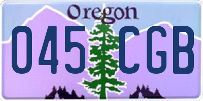 OR license plate 045CGB