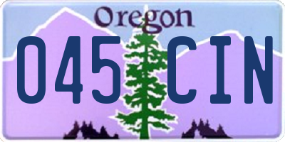 OR license plate 045CIN