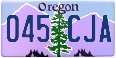 OR license plate 045CJA