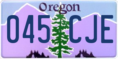 OR license plate 045CJE